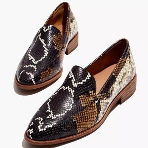 Madewell The Frances Loafer in Snake Embossed Leather